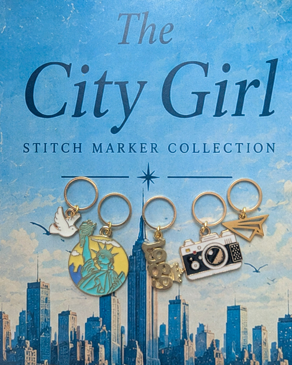 The City Girl stitch marker set