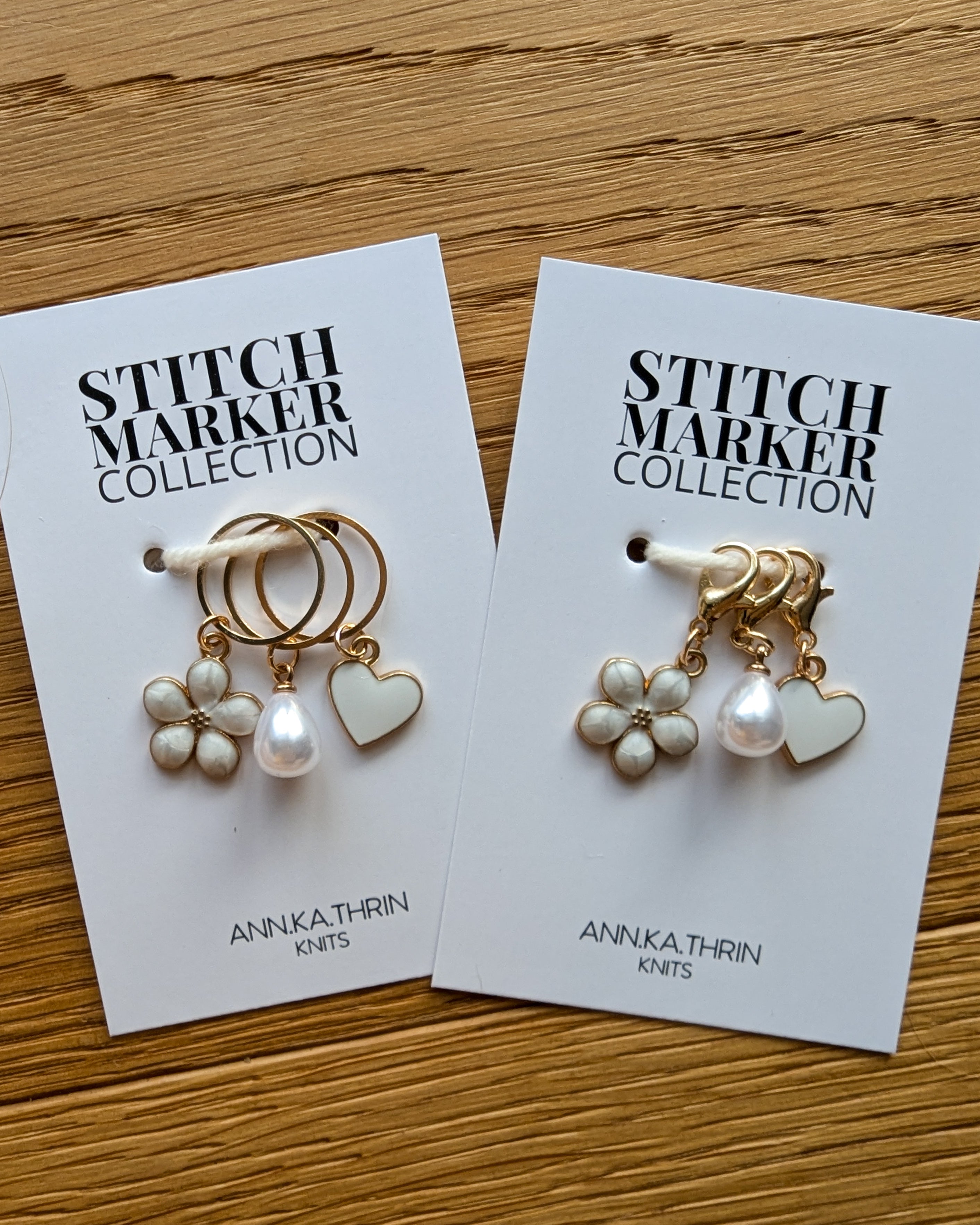 WHITE ELEGANCE stitch marker set