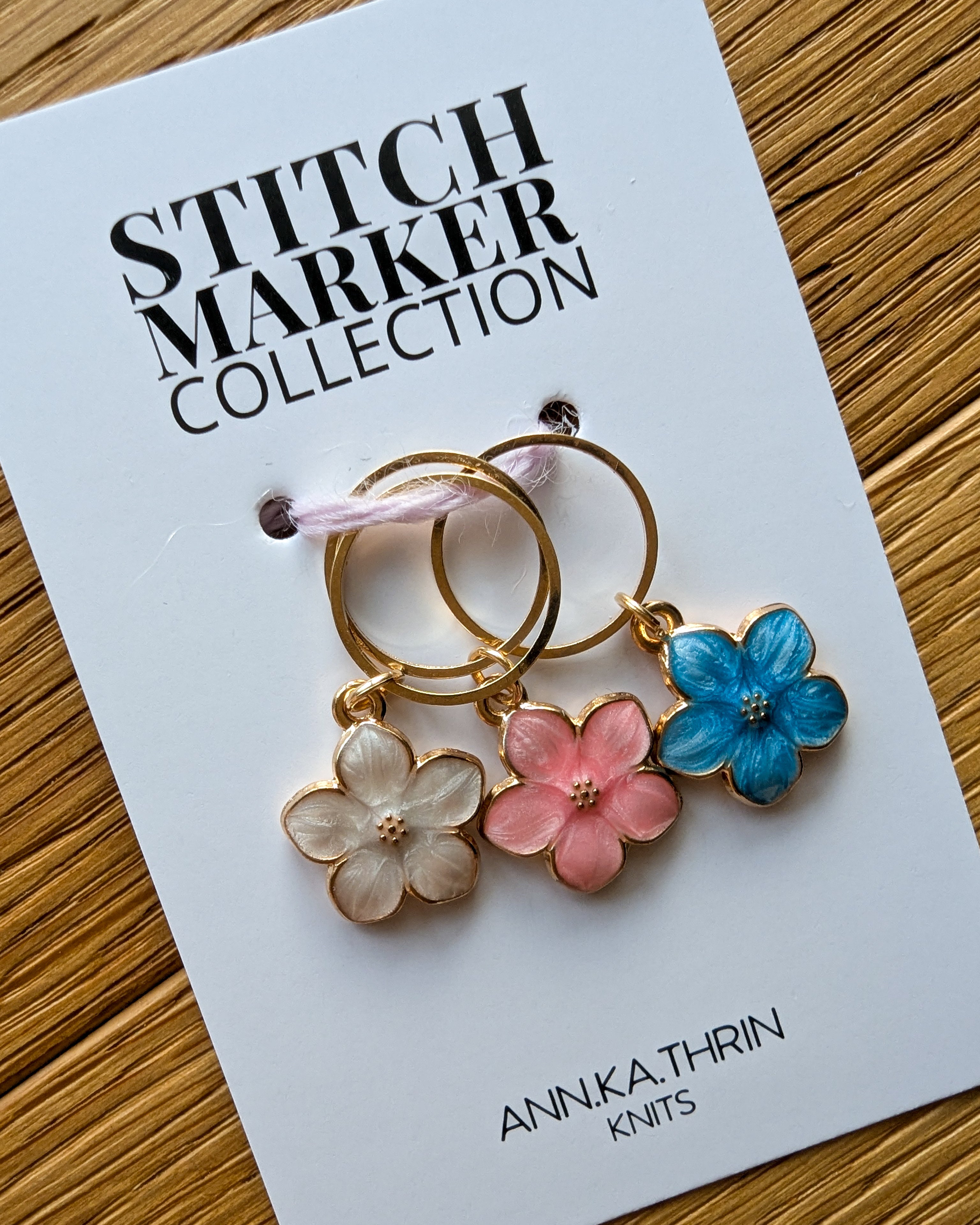 CHERRY BLOSSOM stitch marker set