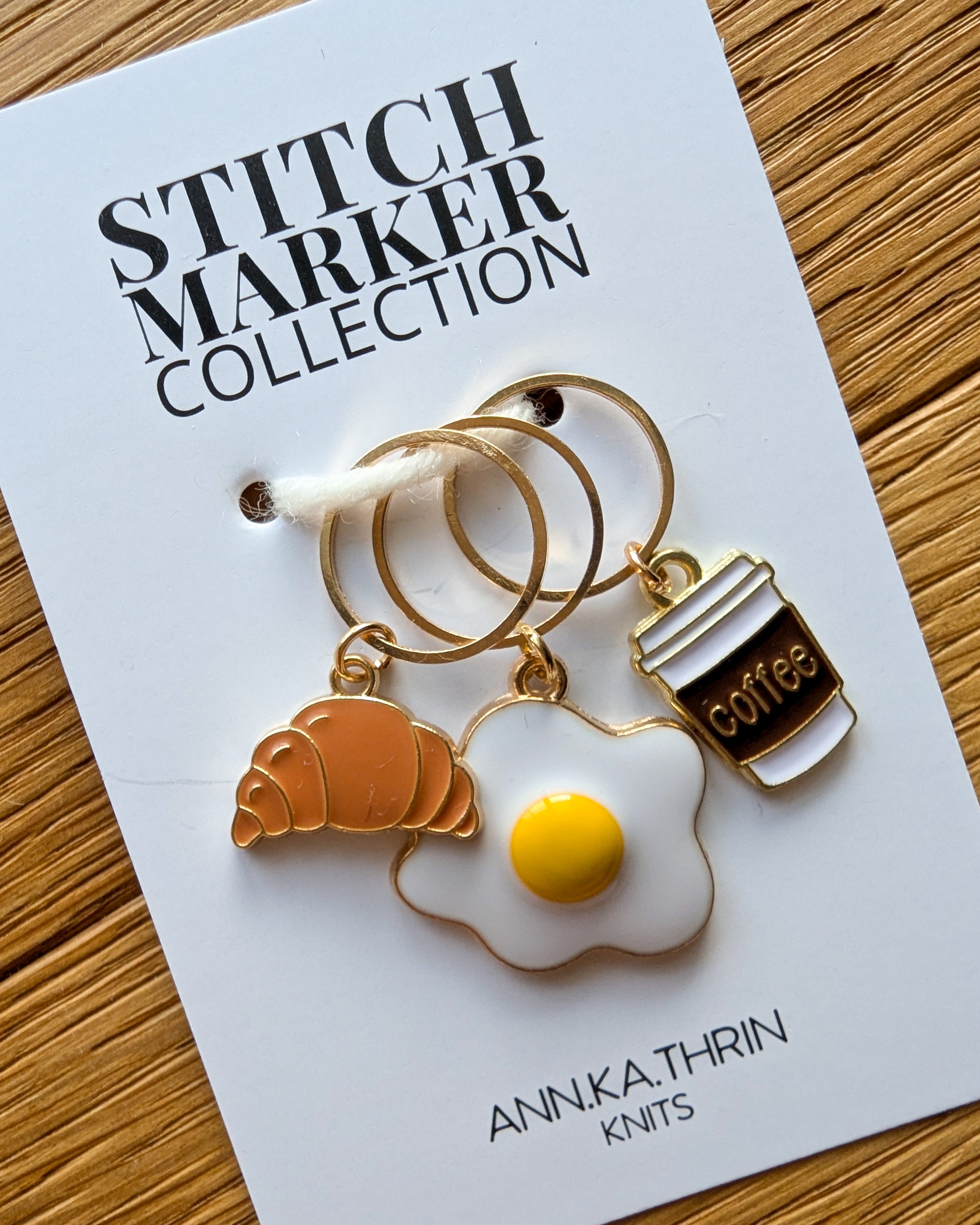 BREAKFAST stitch marker set